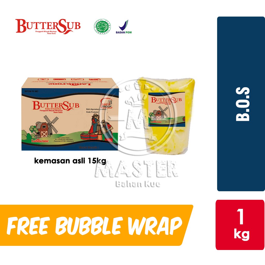 

BUTTERSUB Milky Butter Oil Substitute BOS / Pengganti Minyak Mentega Rasa Susu [1 kg]