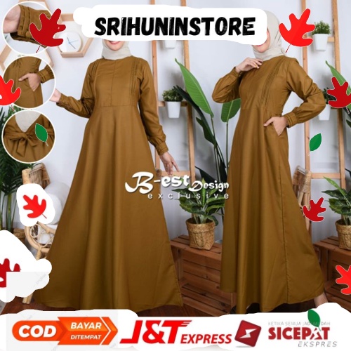 Srihuninstore - Gamis Dinas Keki Pns/ Baju Wanita Pdh/Pemda Bahan Katun Toyobo