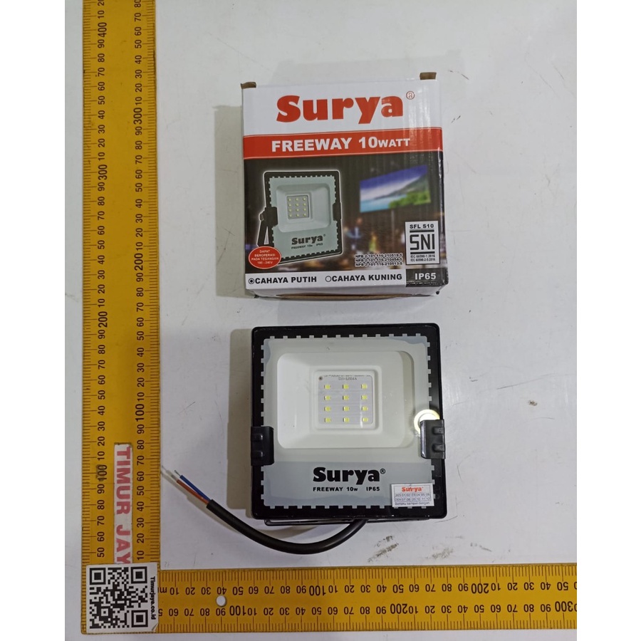 SURYA LAMPU LED sorot 10 W watt Tembak OUTDOOR TAHAN AIR PUTIH