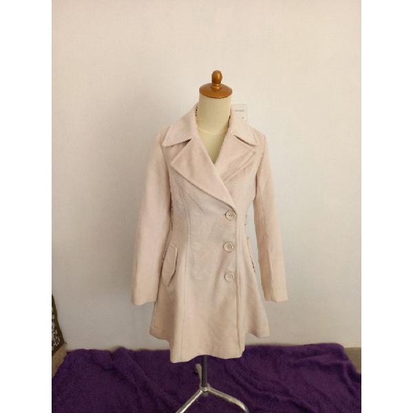 Cream Wool Coat by Cecil Mcbee