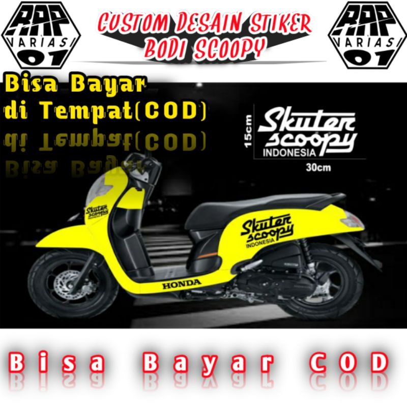 Stiker Cutting Skuter Scoopy Indonesia, Stiker Motor