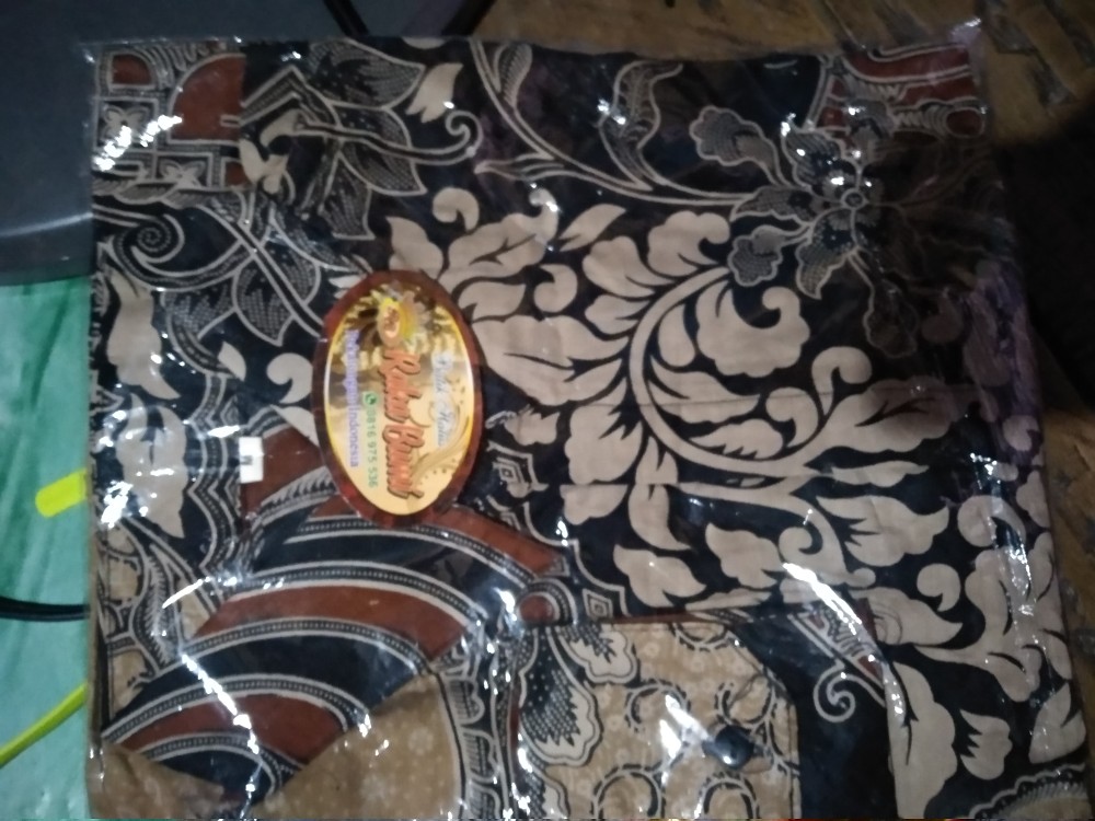 Batik Pria Lengan Panjang Guz Azmi Saku Paspol Hrb026 Motif Keraton Kode 002 Size M L Xl Xxl Reguler