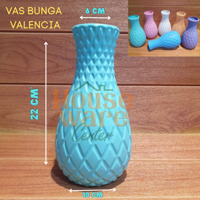 Vas Bunga Valencia 1.5 Liter / Vas Bunga Plastik Motif / Vas Bunga Cantik / Pot Bunga Murah