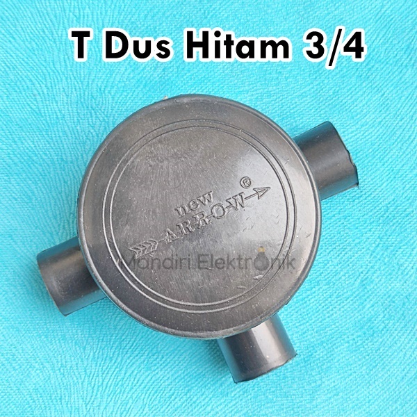 T Dus Hitam Arrow 3/4&quot; - T Dus Cabang 3 Besar 3/4 Inch - Tee Dus Besar Cabang 3 Hitam