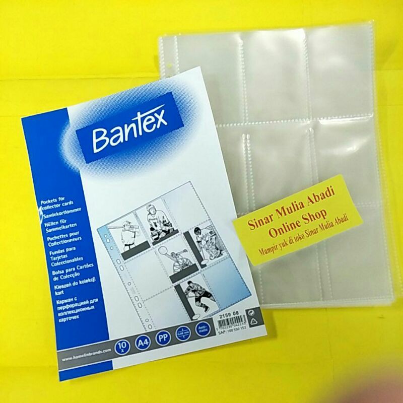 

COLLECTOR CARD POCKET BANTEX A4 2159 REFIL PLASTIK KOLEKSI KARTU