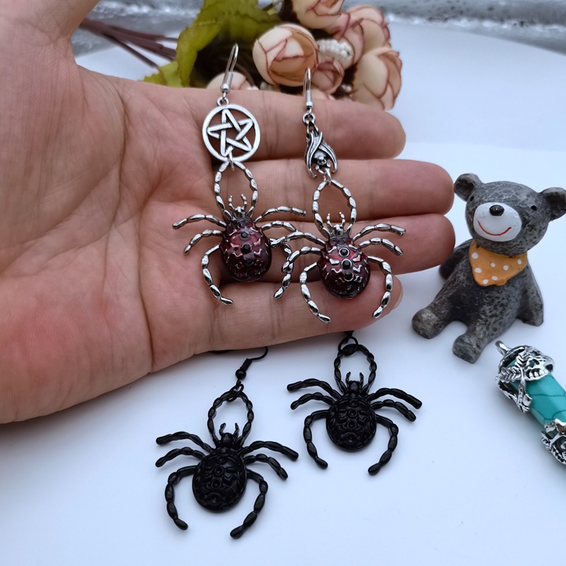 Anting Desain Laba-Laba Gaya Eropa Dan Amerika Untuk Halloween