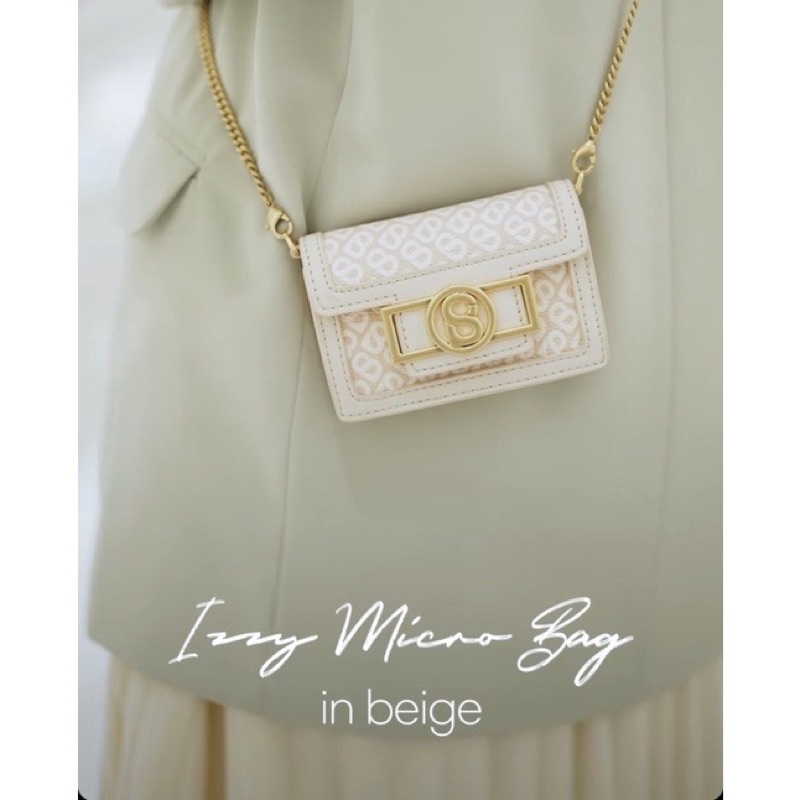 Buttonscarves Izzy Micro Bag Beige