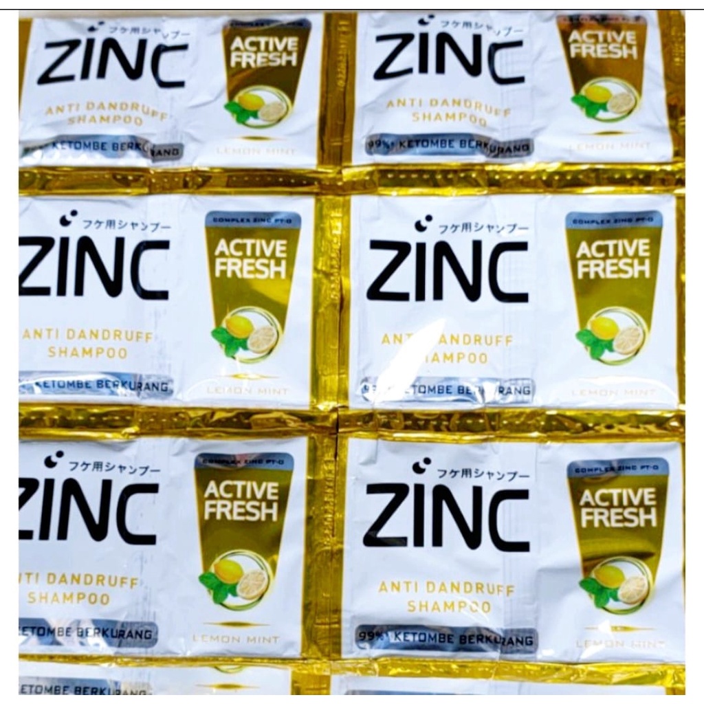 Zinc Shampo  Sachet Anti Ketombe 10ml x 24 sachet Murah