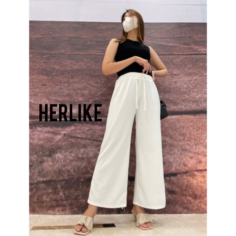 Yuri kulot  / kulot knit import /Celana Knit Import / Flexible/kulot wanita/kulot dewasa /celana panjang-2