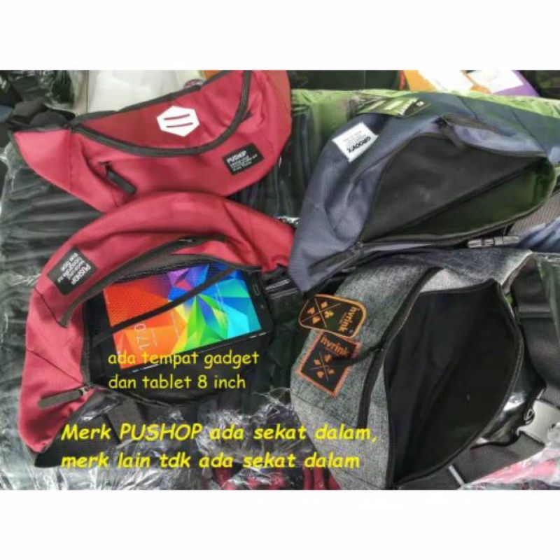 HOT PROMO TAS SELEMPANG PRIA WAISTBAG OVAL HARGA GROSIR