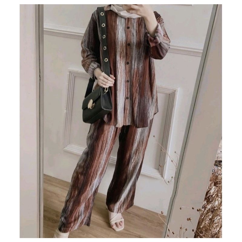 ERDE SET / ONE SET JUMBO XXL - STANDART XL  / YOSIE SET ONESET MOTIF ABSTRAK DAILY SET HOMEWEAR HOMEY SETELAN WANITA MOTIF TIE DYE   ONE SET RAYON-CALIFA