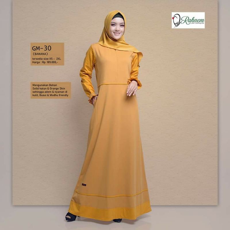 GAMIS DEWASA RAHNEM GM 30 OLIVE DUSTY BANANA MOCCACINO MANGGO