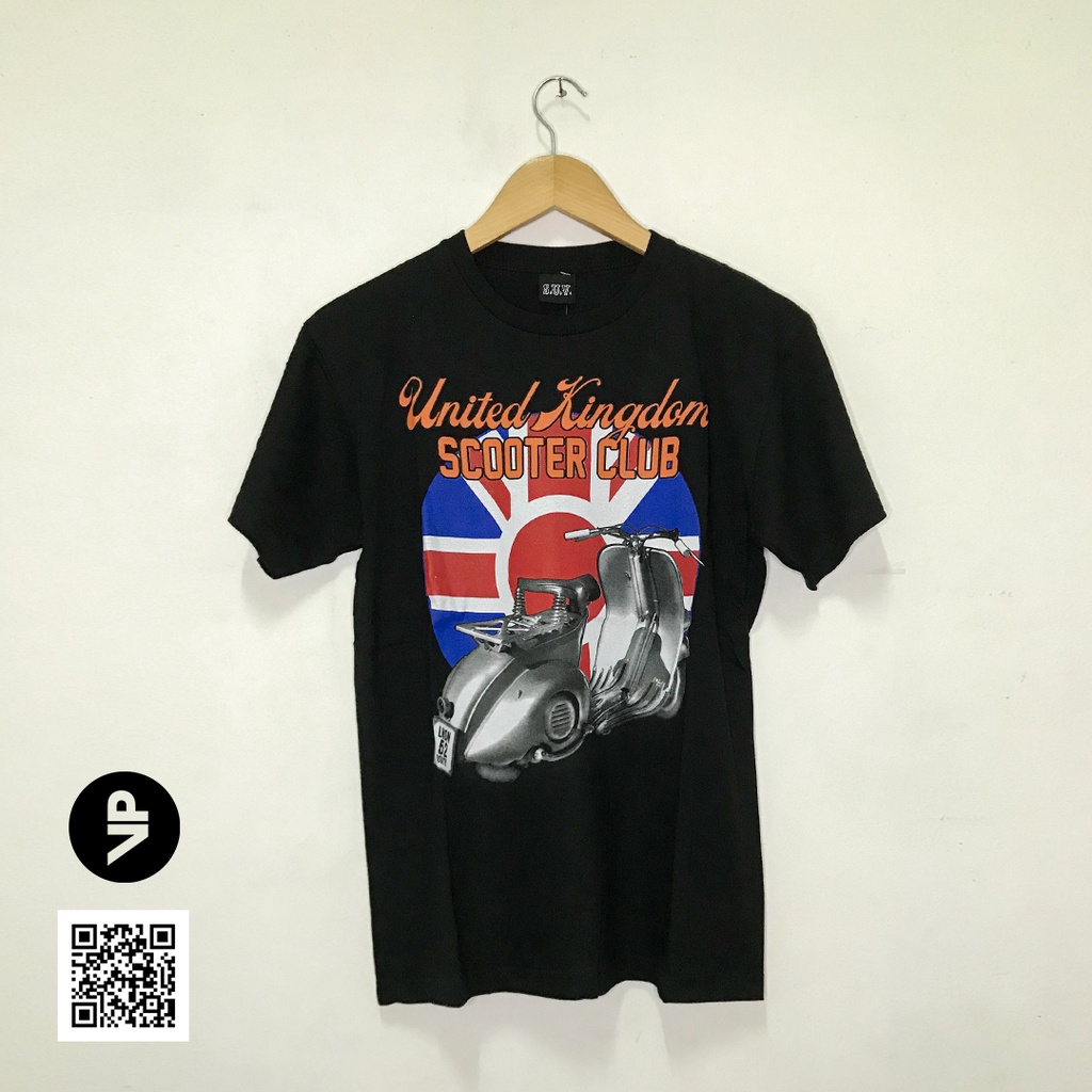 VP040 KAOS PRIA COWOK / UK SCOOTER CLUB / BRITISH SCOOTER CLUB TSHIRT SABLONNYA BAGUS TSHIRT KATUN T