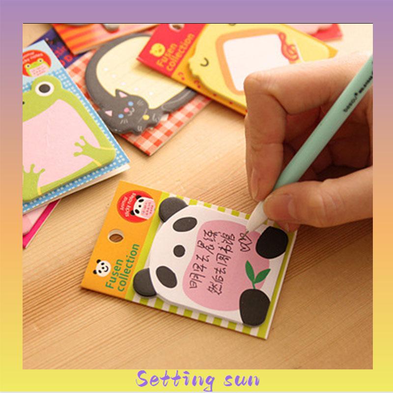 Imoda Kawaii Animals 20 Post-It Notes Waktu Merekam Post-It Notes Catatan Pelajar/Kantor TN