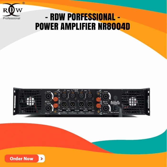 POWER AMPLIFIER 4 CHANNEL NR8004D / NR 800 4D RDW PROFESSIONAL