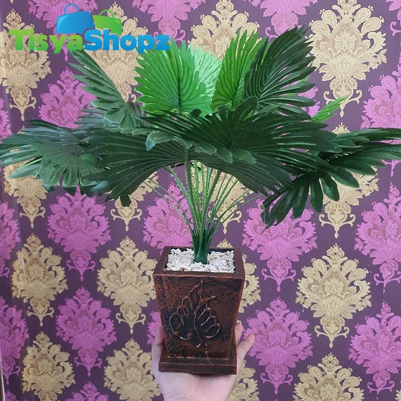 Pohon Palm Kipas / Bunga Palm Hias Artificial / bunga plastik-3