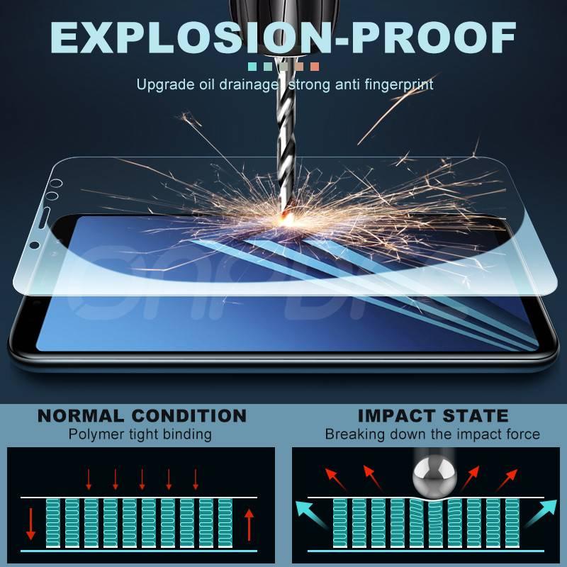9H Tempered Glass For Samsung Galaxy A6 A8 J4 J6 Plus 2018 Screen Protector Glass Samsung A5 A7 A9 J2 J8 2018 Glass Film Case