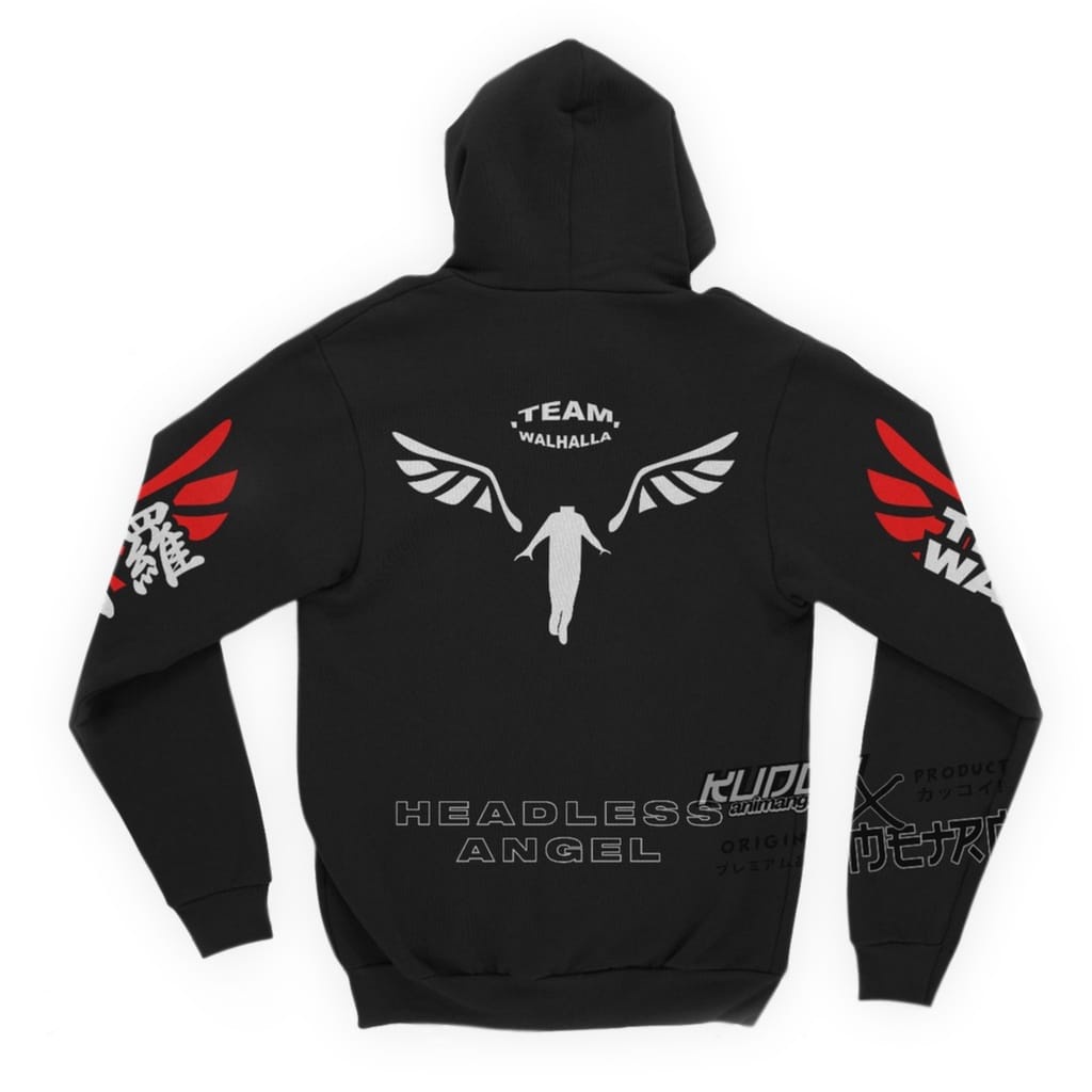 Jaket Hoodie Team Valhalla Tokyo Revengers  Size S M L XL XXL Bahan Tebal