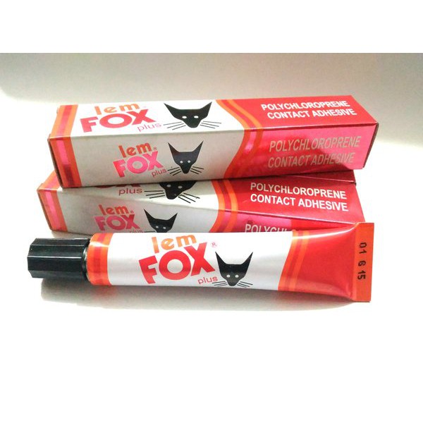 Lem Kuning Aica Aibon Fox Plus Tube 40 Gram Serbaguna untuk Besi Kayu Plastik Pakaian Kain DIY Slime