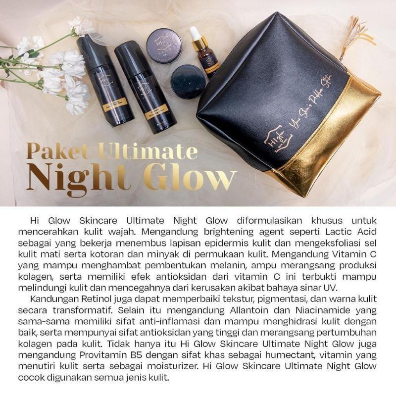 HIGLOW SKINCARE ORIGINAL BPOM PAKET NIGHT GLOW / REMOVE SPOT / ACNE DARK SPOT / ACNE PRONE