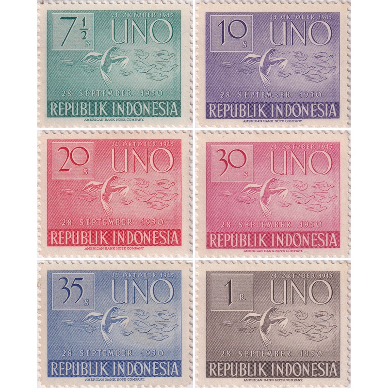 

Prangko Indonesia 1951 - The 6th Anniversary of the United Nations