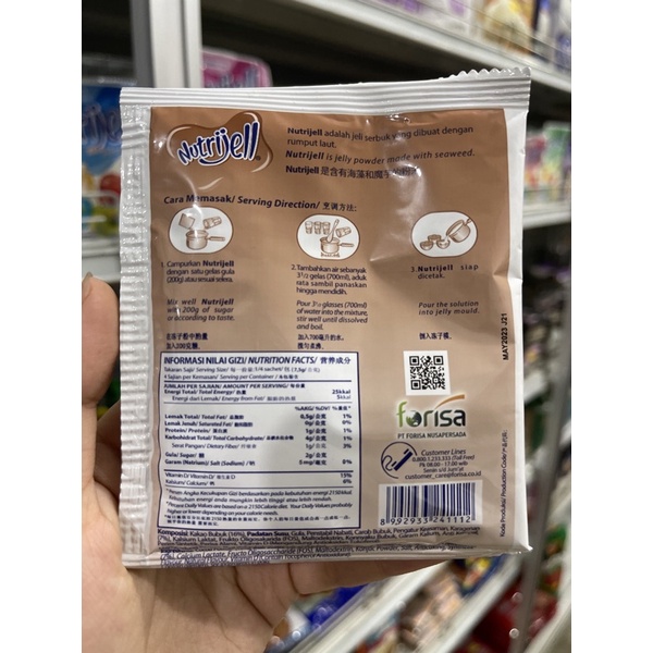 Nutrijell cokelat 30gr / jeli serbuk instan / jelly powder coklat