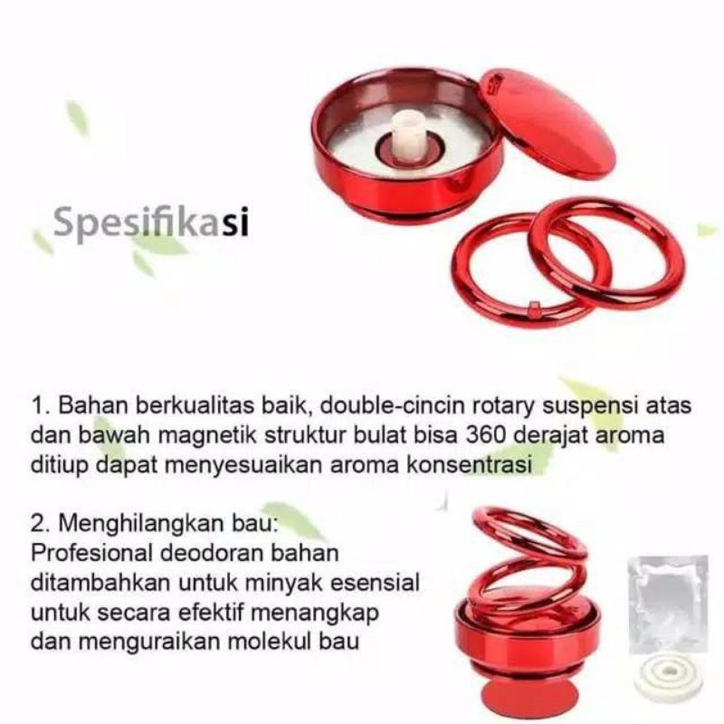 PARFUM MOBIL AROMATERAPI DAUBLE RING SUSPENSION