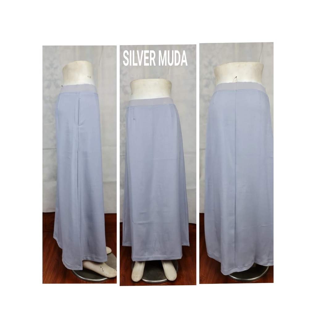 Rok model A Syakira Warna Bata Tua-Taro-Silver muda-Bata Orange-Brand Syakira By Azkia Collection