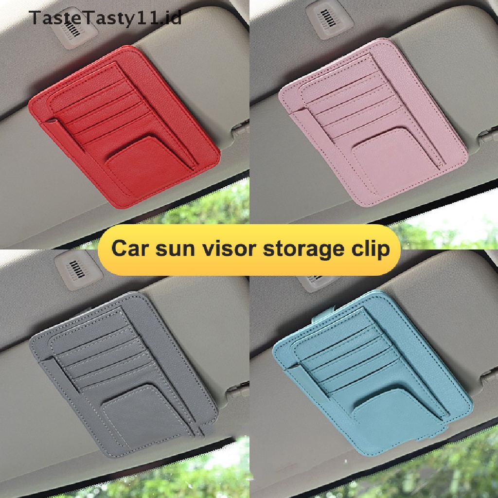 Tastetasty Kotak Penyimpanan Kacamata / Kartu Untuk Sun Visor Mobil