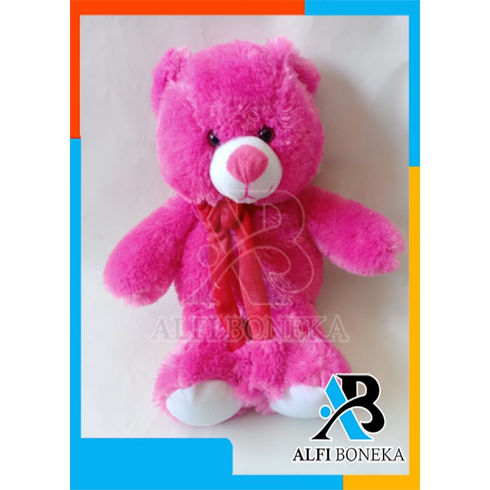 [ BISA COD ] Boneka Teddy Bear Syal Tengah Ukuran L Lembut dan halus