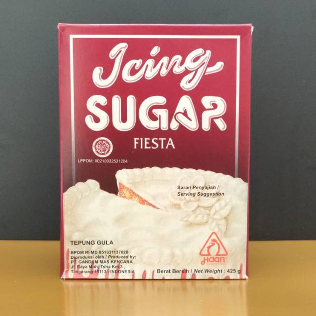 

Tepung Gula Fiesta Haan Icing Sugar 425 Gram