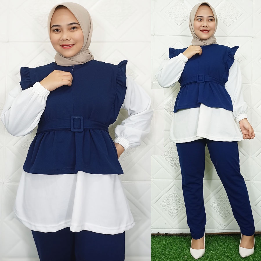 MALIKA ONE SET BAJU DAN CELANA SETELAN WANITA CARLINA