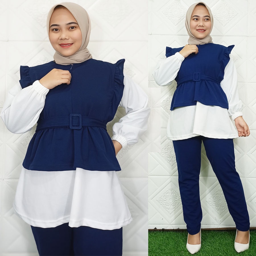 MALIKA ONE SET BAJU DAN CELANA SETELAN WANITA GL FASHION