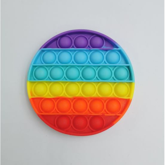 COD RAB Pop It Murah Mainan Sensorik Pereda Stress/Fidget Pop Its Square Rainbow Multicolor Foxmind-RAINBOW BULAT