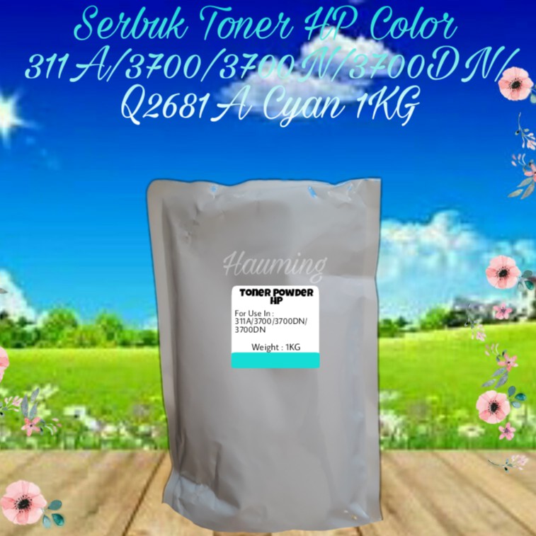 Serbuk Toner Refill Powder Bubuk HP 311A 3700 3700n 3700dn 3700dtn 3700tn Q2681A Cyan 1kg