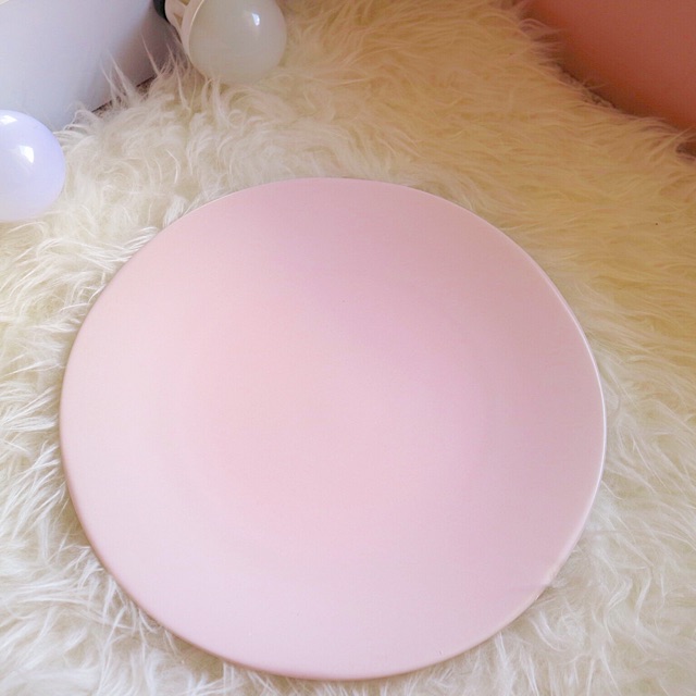 Piring makan nude pink bahan keramik porselen