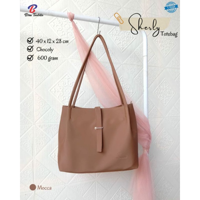 TOTEBAG SHERLY BY BIRU TSABITA TAS WANITA MURAH BAHAN CHOCOLY