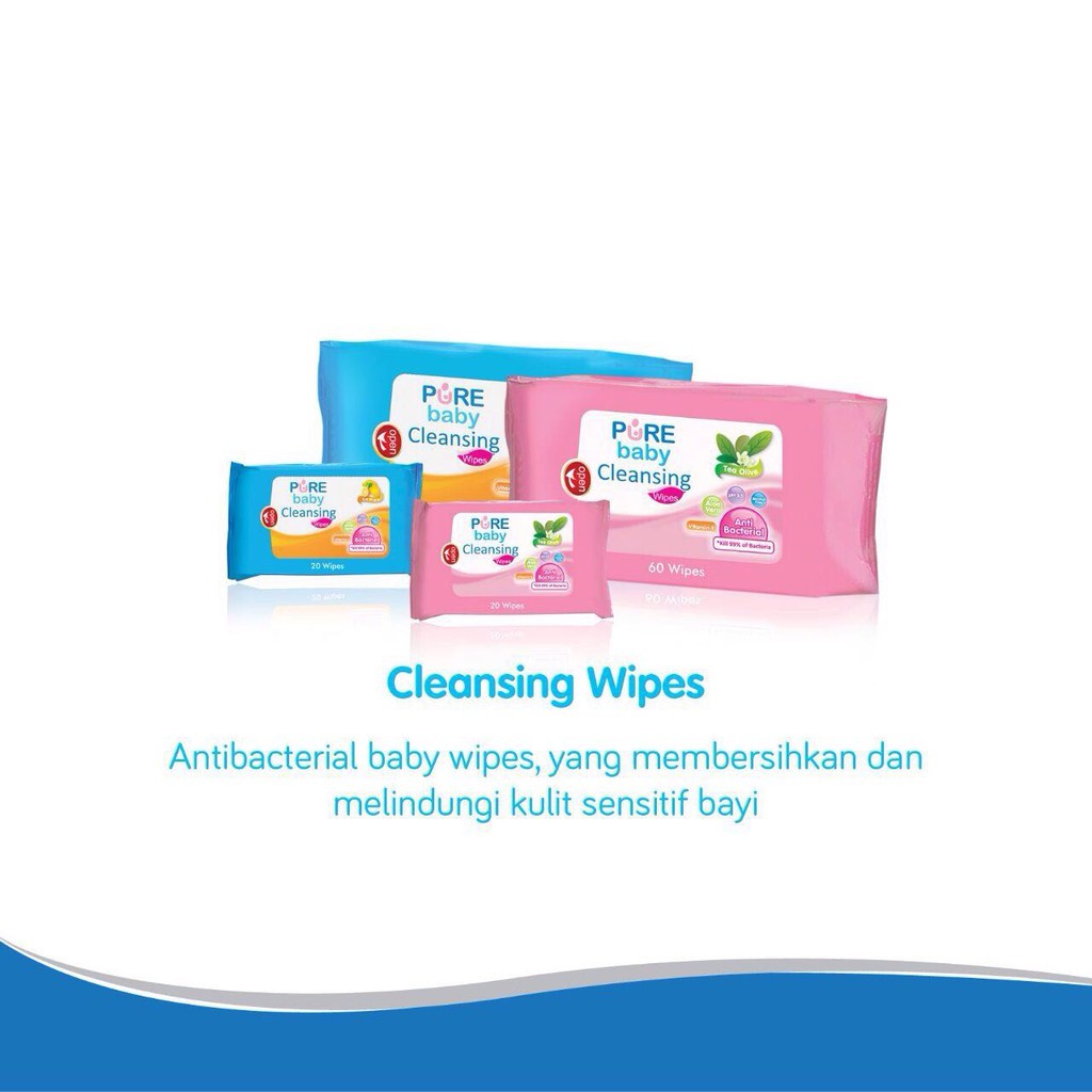 Pure Baby Cleansing Wipes Tissue Basah Buy 1 Get 1 60 lembar