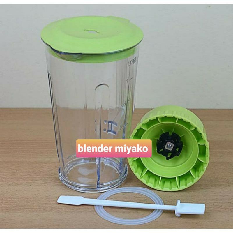 Gelas Jus Plastik  + Pisau  , MTG  Blender  + Tutup Sendok Miyako