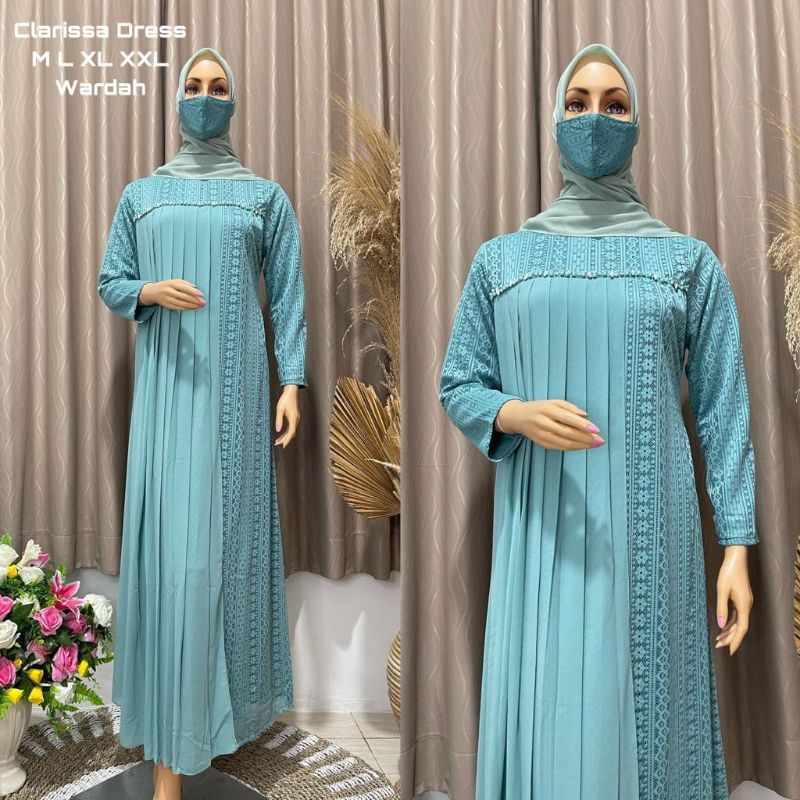 Permata Olshop / Gamis Kebaya Clarissa NF / Gamis Kondangan / Kebaya Modern / Gamis Pesta Mewah / Gamis Brokat