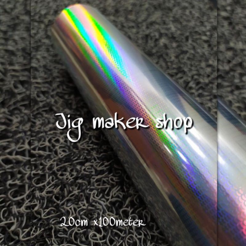 hologram hot stamping foil metal jig lure, GLEAM/ JAPAN ORIGINAL, Rol 20cm x100meter- sisik kecil