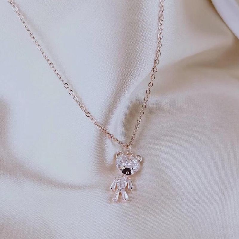 kalung Bear Zircon | Kalung Wanita | Kalung Titanium Anti Karat | Kalung Fashion Korea