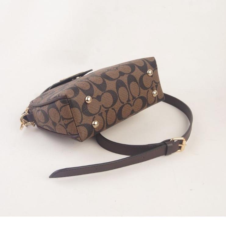 Tas Slempang   Mini + Sertifikat / COACH ALMAIRA 2 Ruang / Tas Slempang Wanita {BRD.20Au22ᶠ}