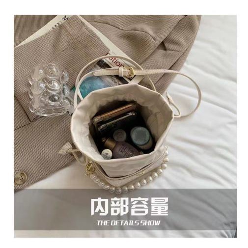 BJ61106 - BEIGE/BLACK/GREEN/YELLOW - TAS KUBUS KOTAK TALI MUTIARA SLEMPANG JINJING TOTEBAG HANDBAG SERUT TAS WANITA FASHION IMPORT MODIS ELEGAN TERMURAH TERLARIS TERBARU BAGSTORE JAKARTA TAS BATAM ZCJ1106