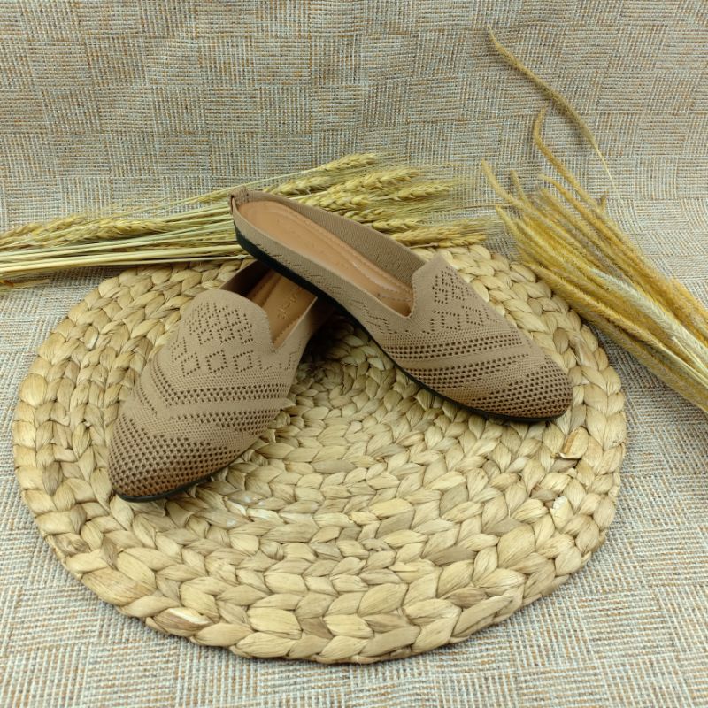 GRAVICI - Sandal Flat Rajut Import Wanita Elegan JA-90