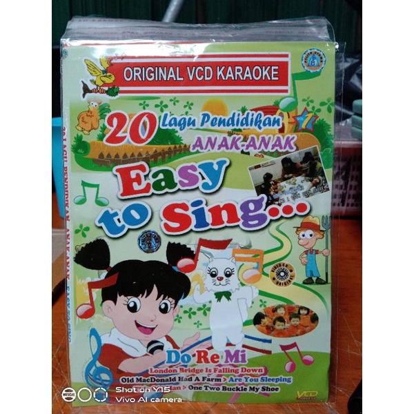 Kaset Vcd Original 20 lagu pendidikan anak- anak easy to sing