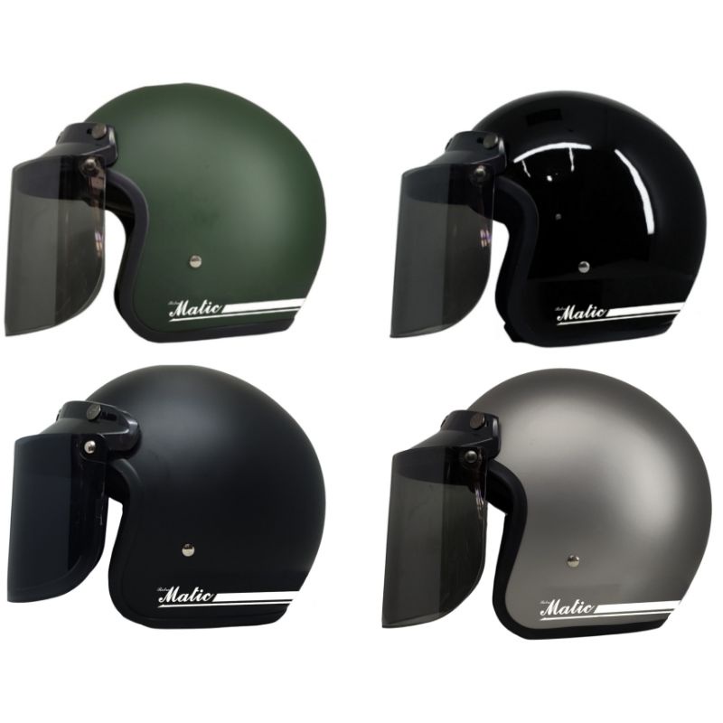 Helm Bogo Retro Untuk Motor Matic Cewek Cowok Helm Bogo Dewasa