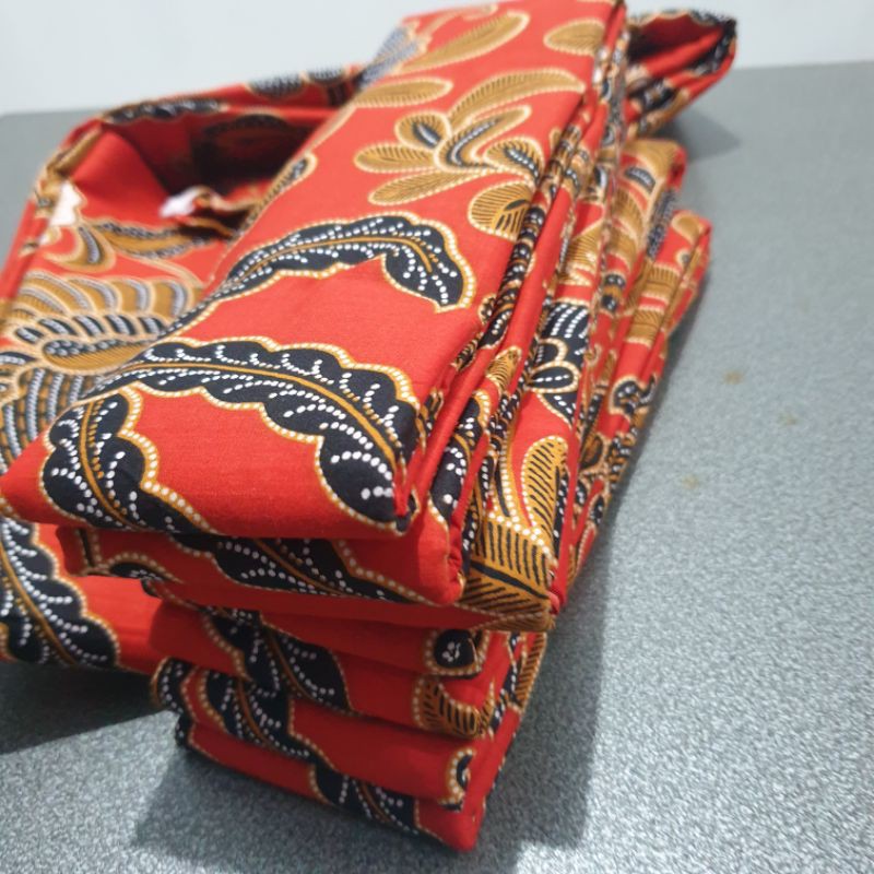 Kain Batik Banyumasan / Kain Bahan Batik Orange Prima Halus Lembut Khas Banyumasan