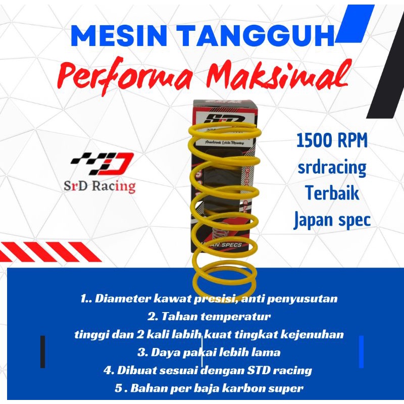 Per cvt racing 1500 rpm Vario 150 srd Racing