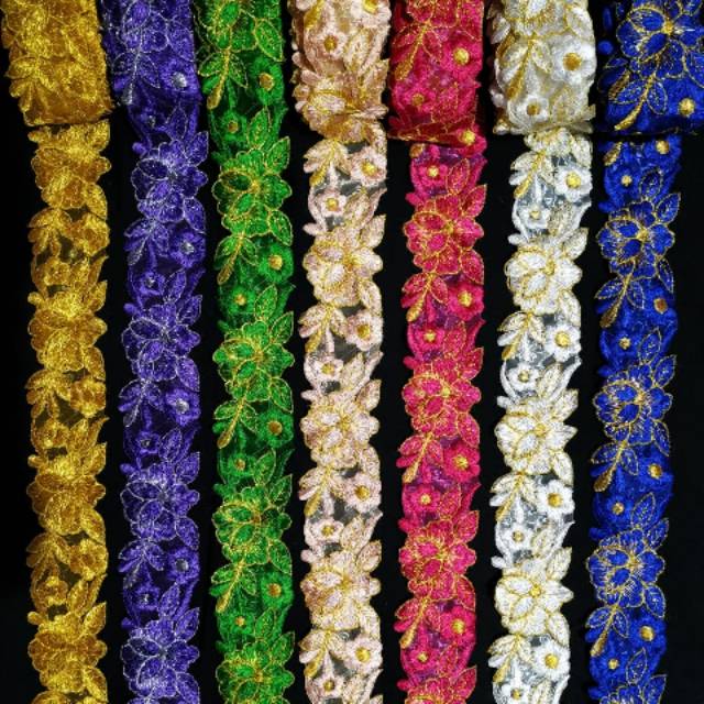 Renda Bordir Roll Pinggiran Kebaya Melawai